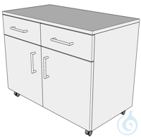 Rollcontainer RC-VETLR 1070x820 (BxH) Abmessung: 1070x500x820 mm (LxTxH)  2 Vollauszüge und 2...